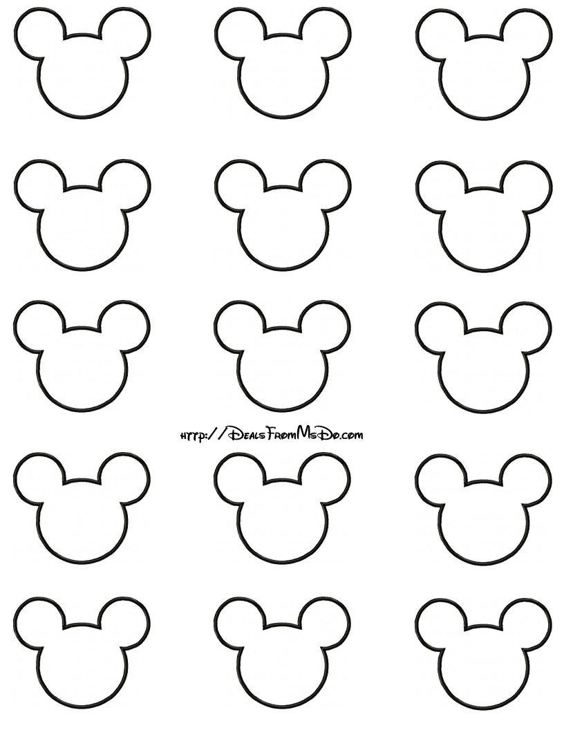 8 Best Images Of Free Printable Template Mickey Mouse
