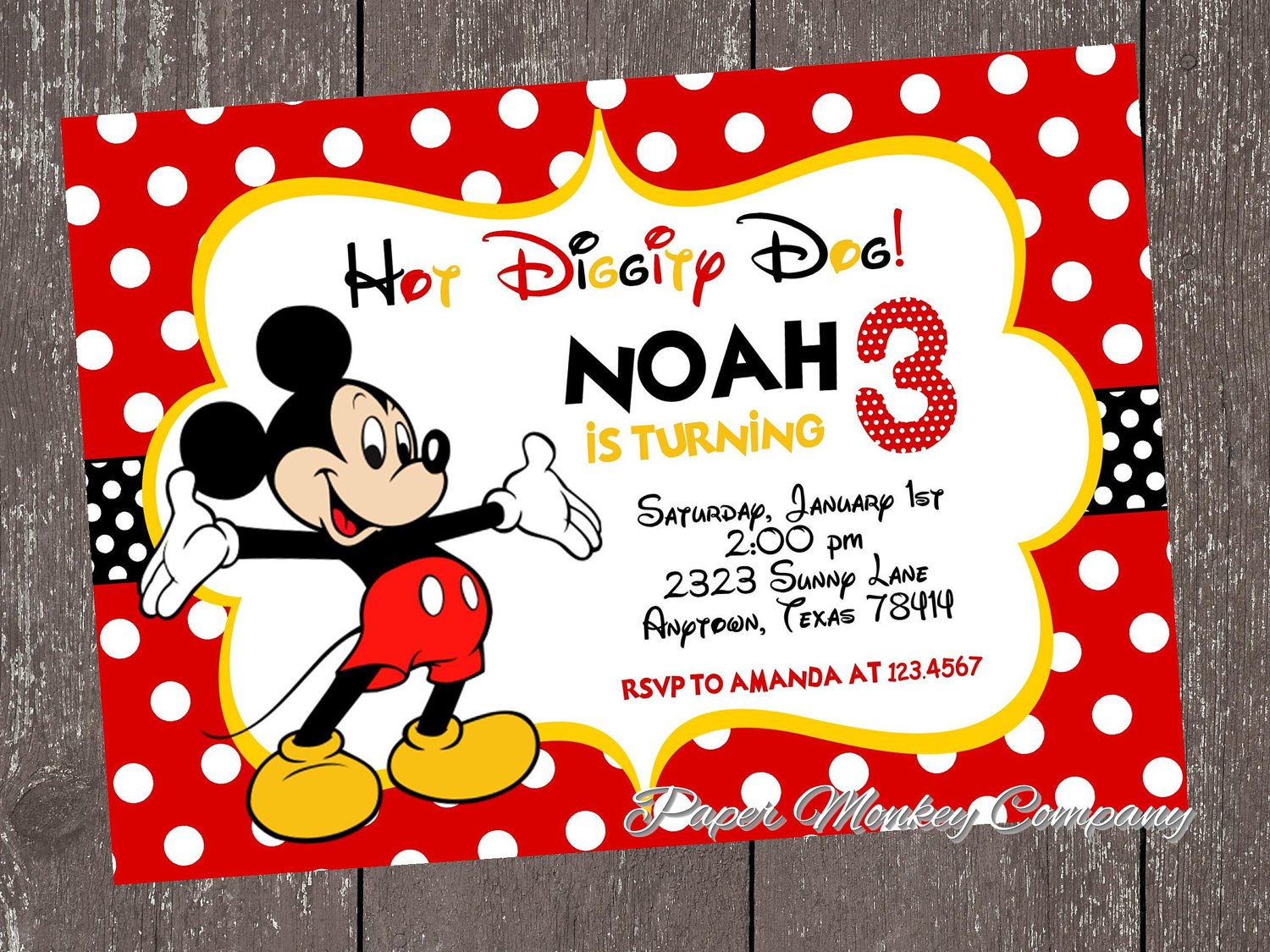 Birthday Invites  Top 10 Collection Design Mickey Mouse Birthday