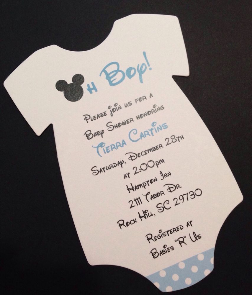 Mickey Mouse Baby Shower Invitations