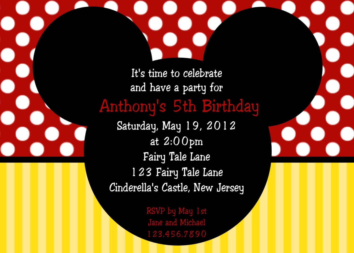 Mickey Mouse Birthday Invitations