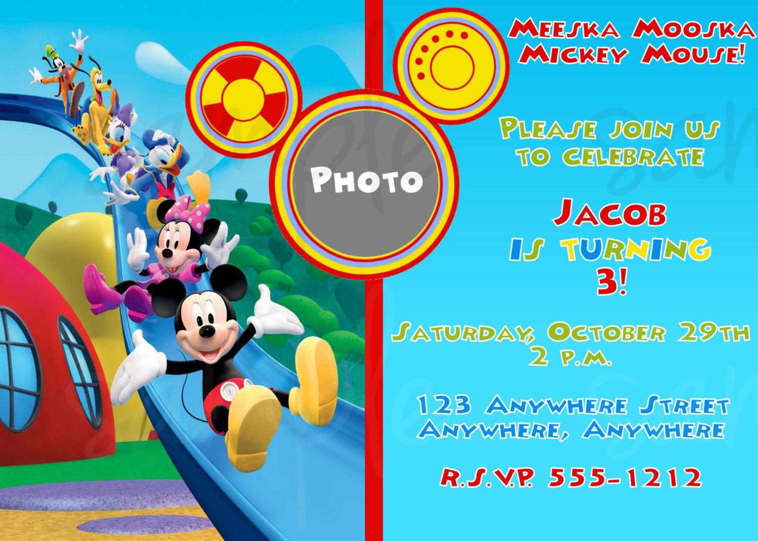 Mickey Mouse Clubhouse Birthday Invitations