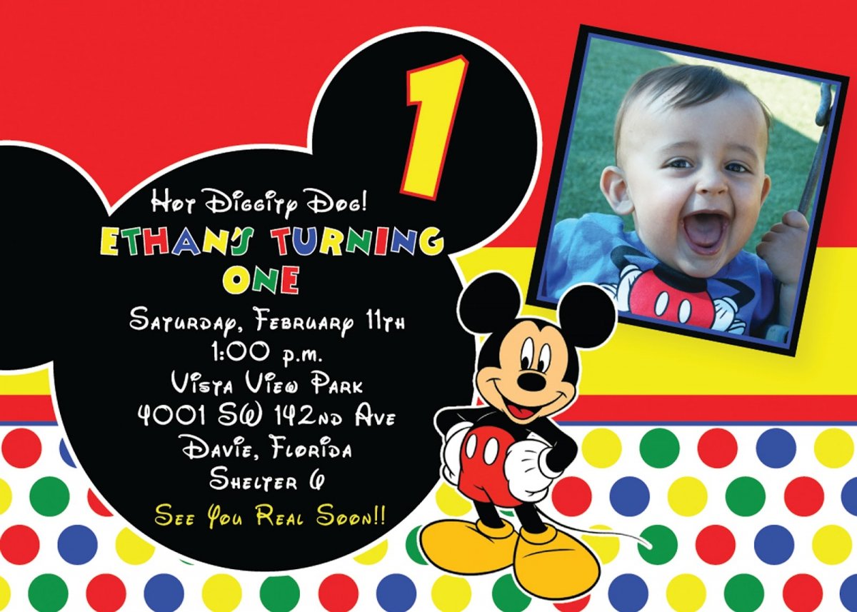Mickey Mouse Clubhouse Birthday Invitations Fabulous Mickey Mouse