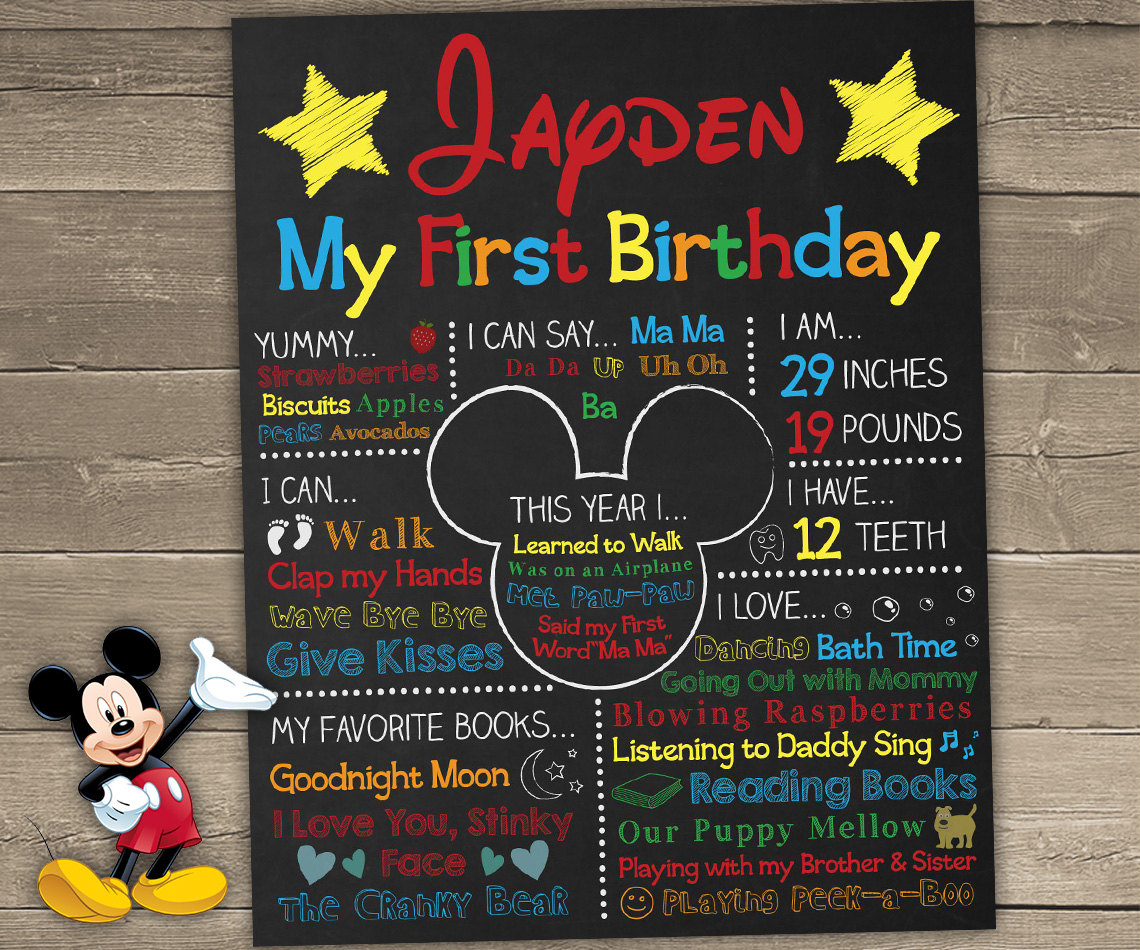Mickey Mouse First Birthday Invitations