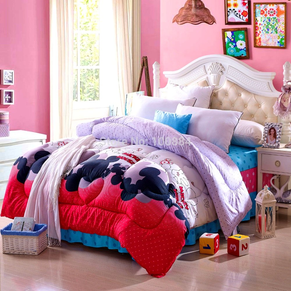 Bedroom   Fetching Very Popular Mickey Mouse Queen Bedding All