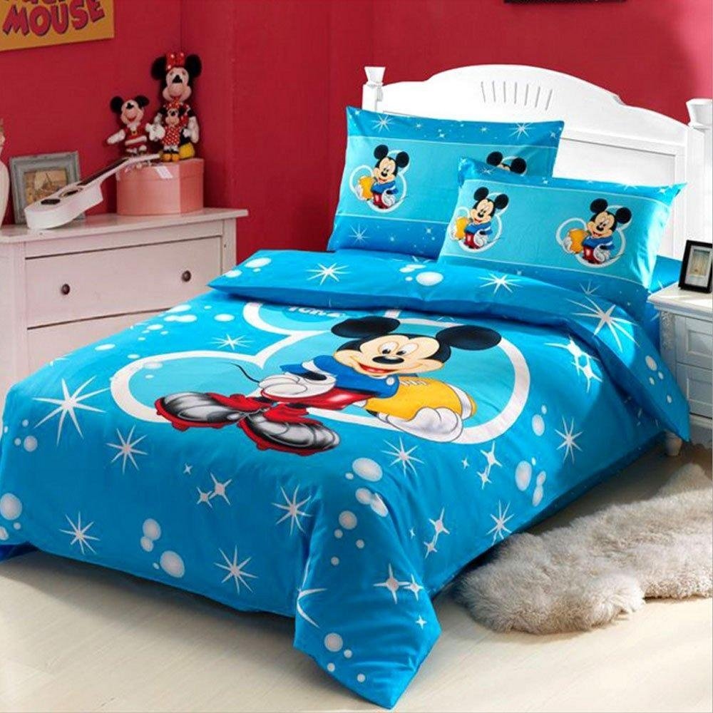 Cartoon Pattern Duvet Cover Set Mickey Mouse Bed Sheet 100  Cotton