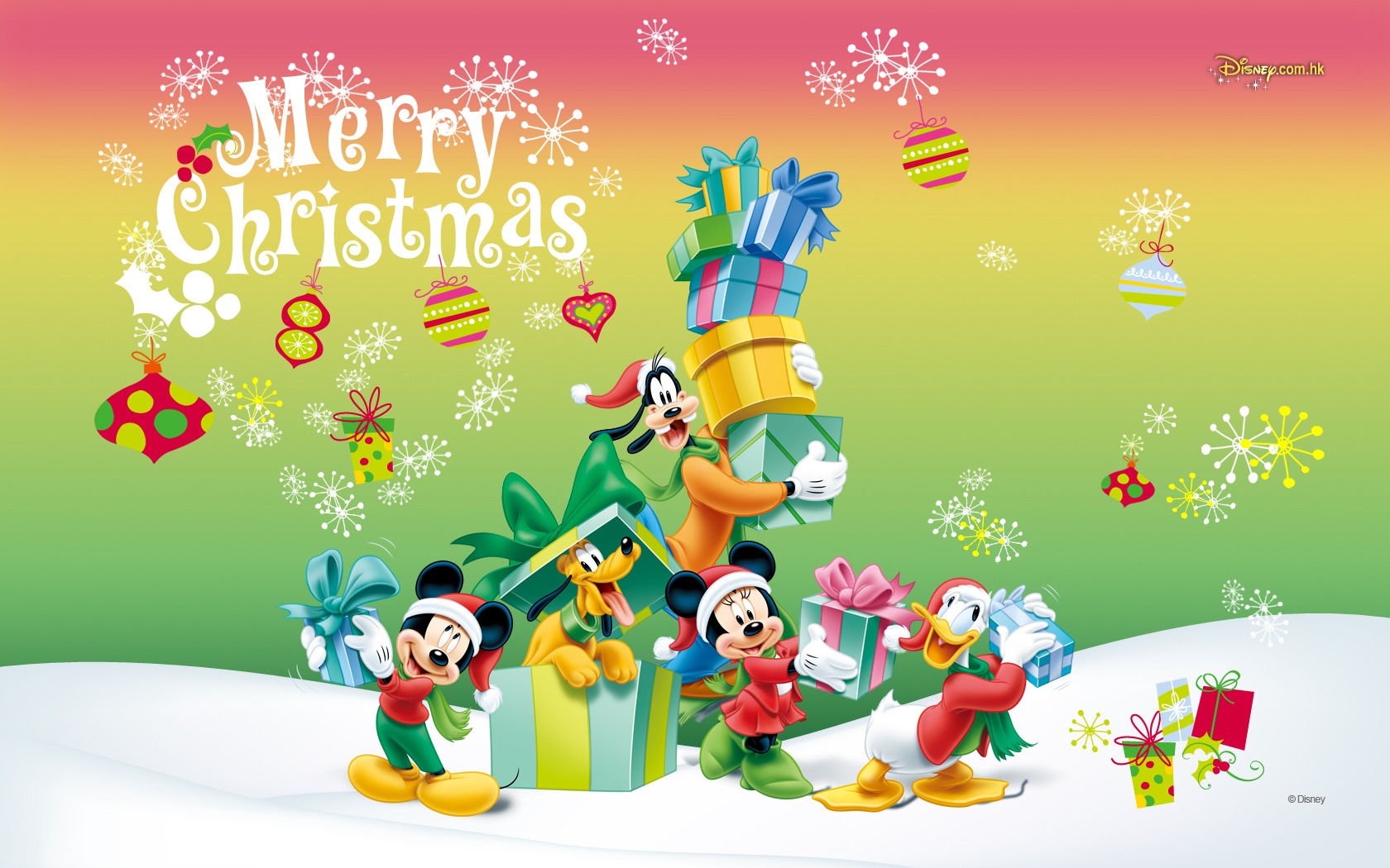 Mickey Mouse Christmas Wallpaper