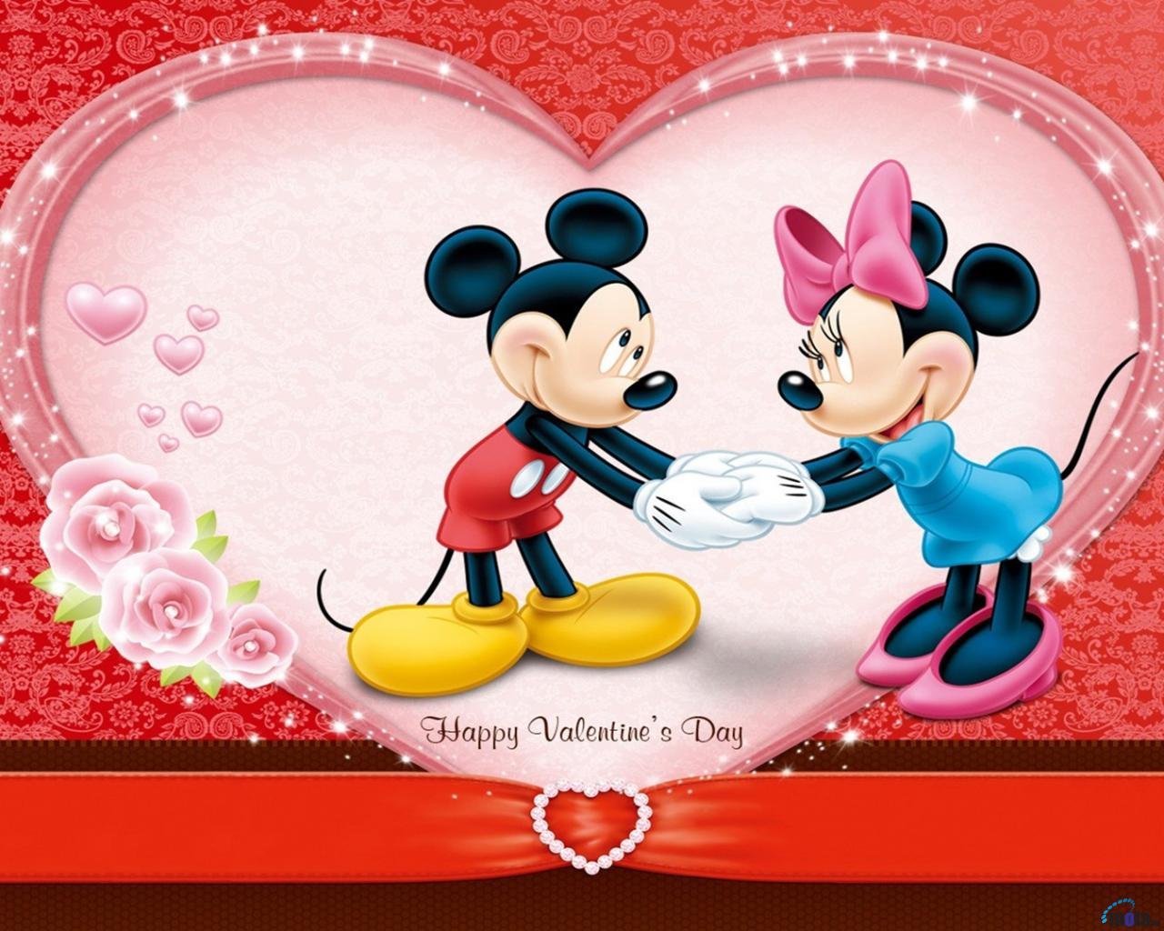 New Disney Valentines Day Mickey Mouse Cupid Stuffed Plush