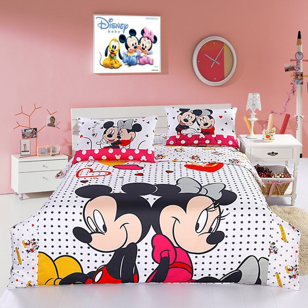 Red And Black Minnie Mouse Toddler Bedding