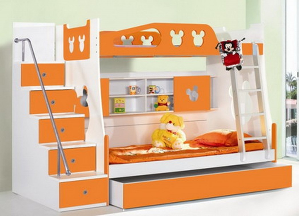 Toddler Bed Convertible Mickey Mouse Kids Bedroom Designs For