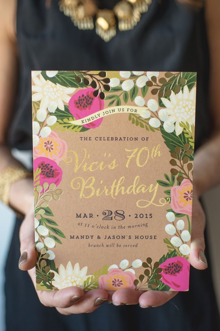 1000+ Ideas About 70th Birthday Invitations On Pinterest