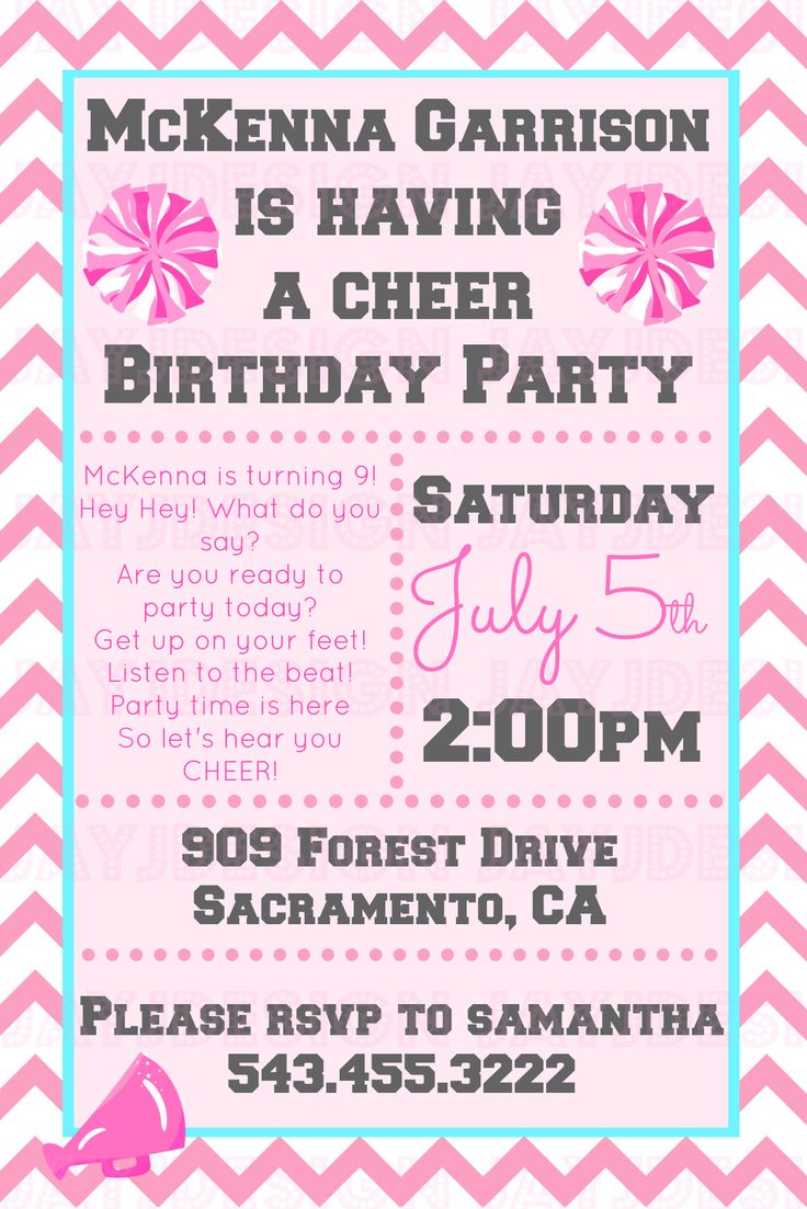 1000+ Ideas About Cheerleading Birthday Parties On Pinterest