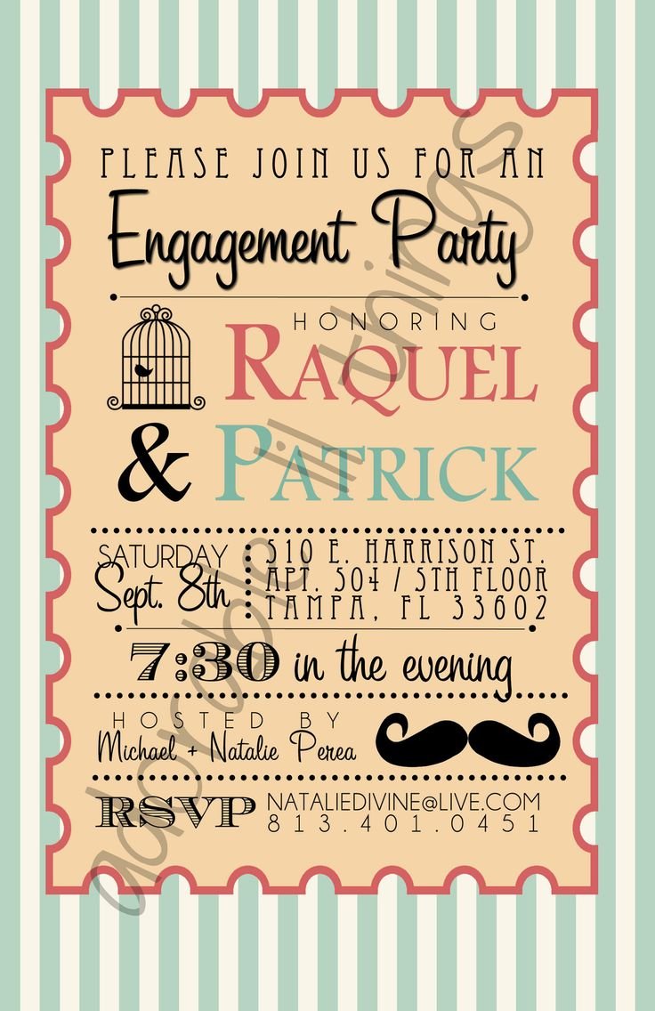 1000+ Ideas About Engagement Invitation Template On Pinterest