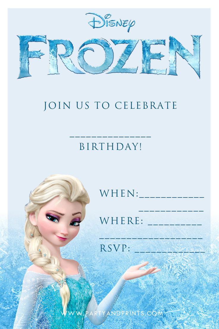 1000+ Ideas About Free Frozen Invitations On Pinterest