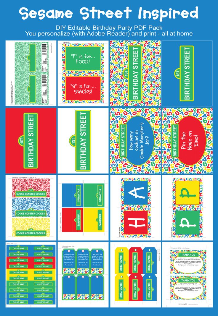 1000+ Ideas About Sesame Street Invitations On Pinterest