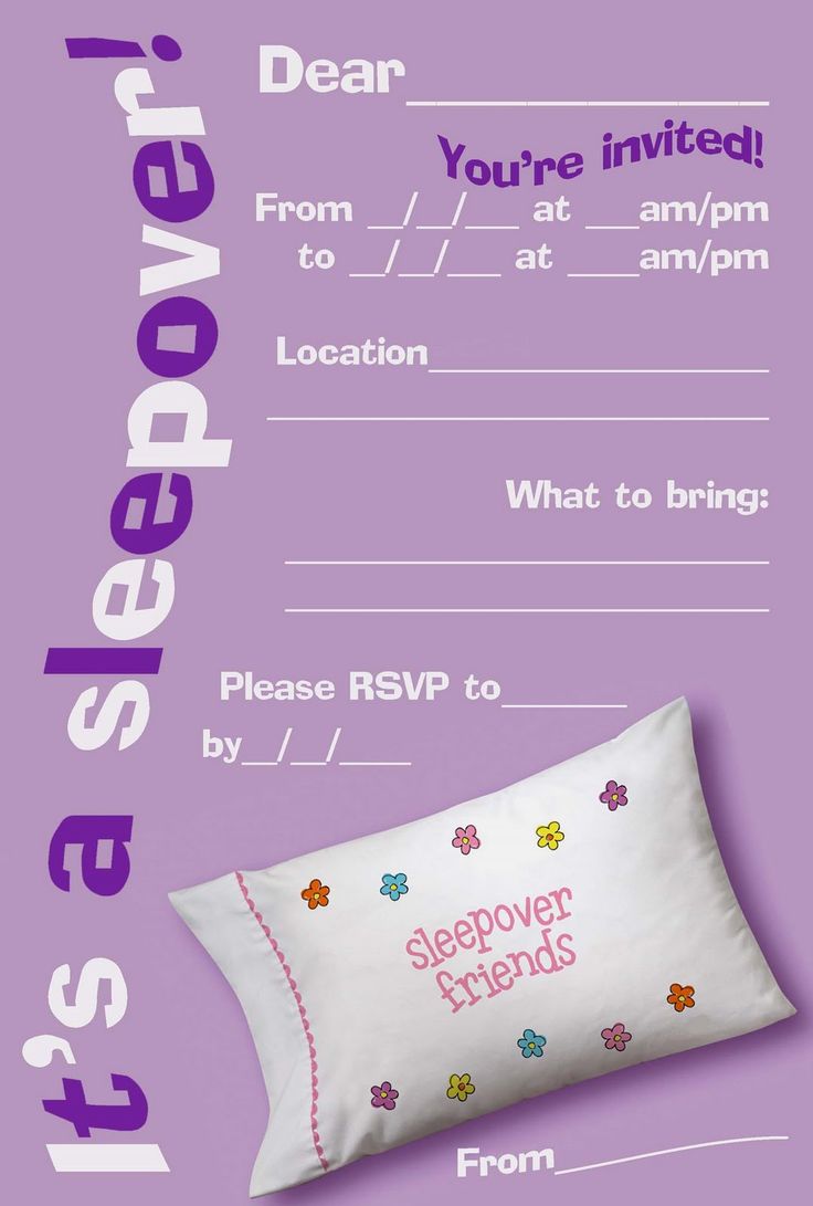 1000+ Ideas About Slumber Party Invitations On Pinterest