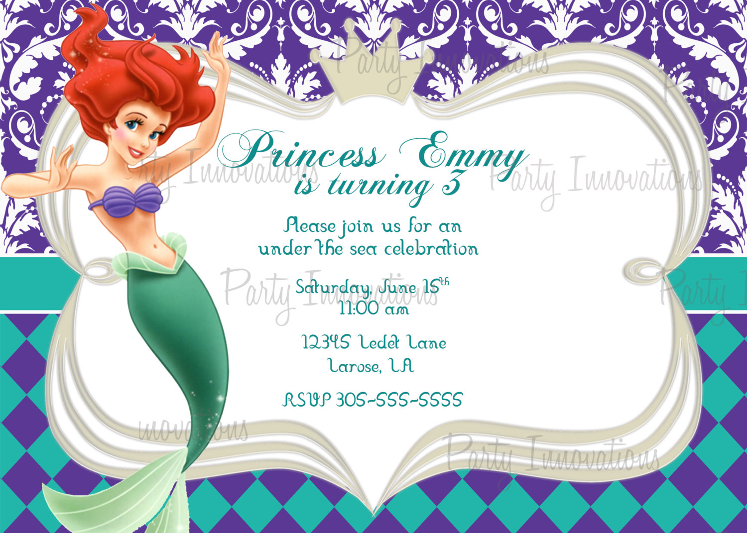 1000+ Images About Little Mermaid Invitation On Pinterest