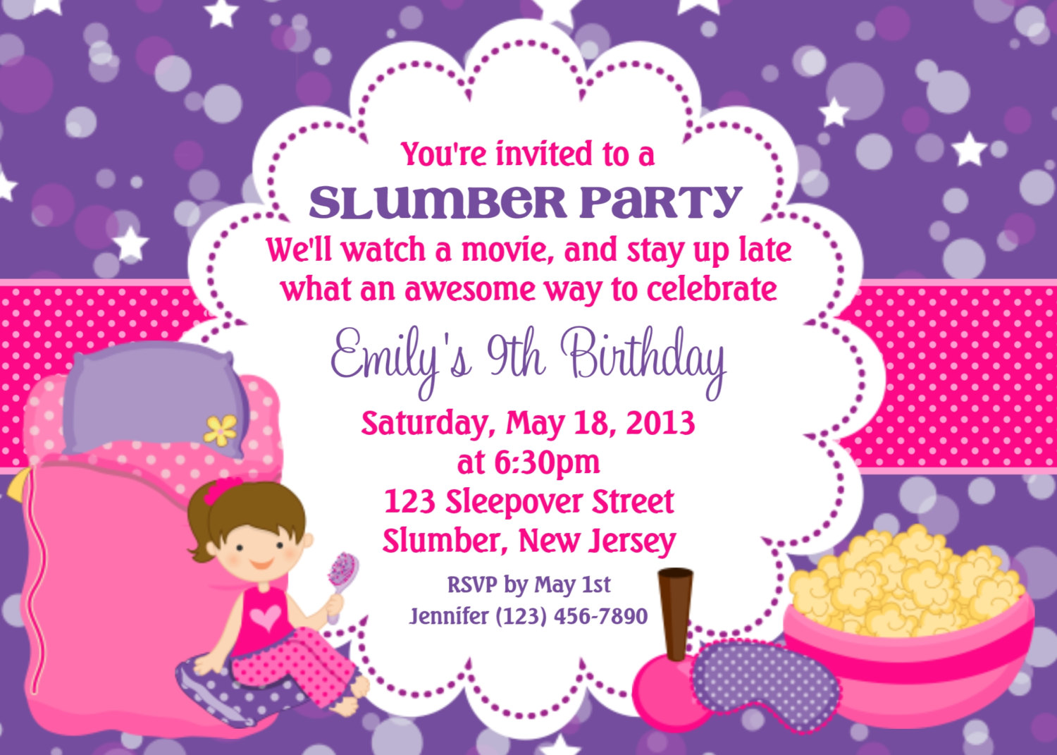 1000+ Images About Slumber Party Invitations On Pinterest
