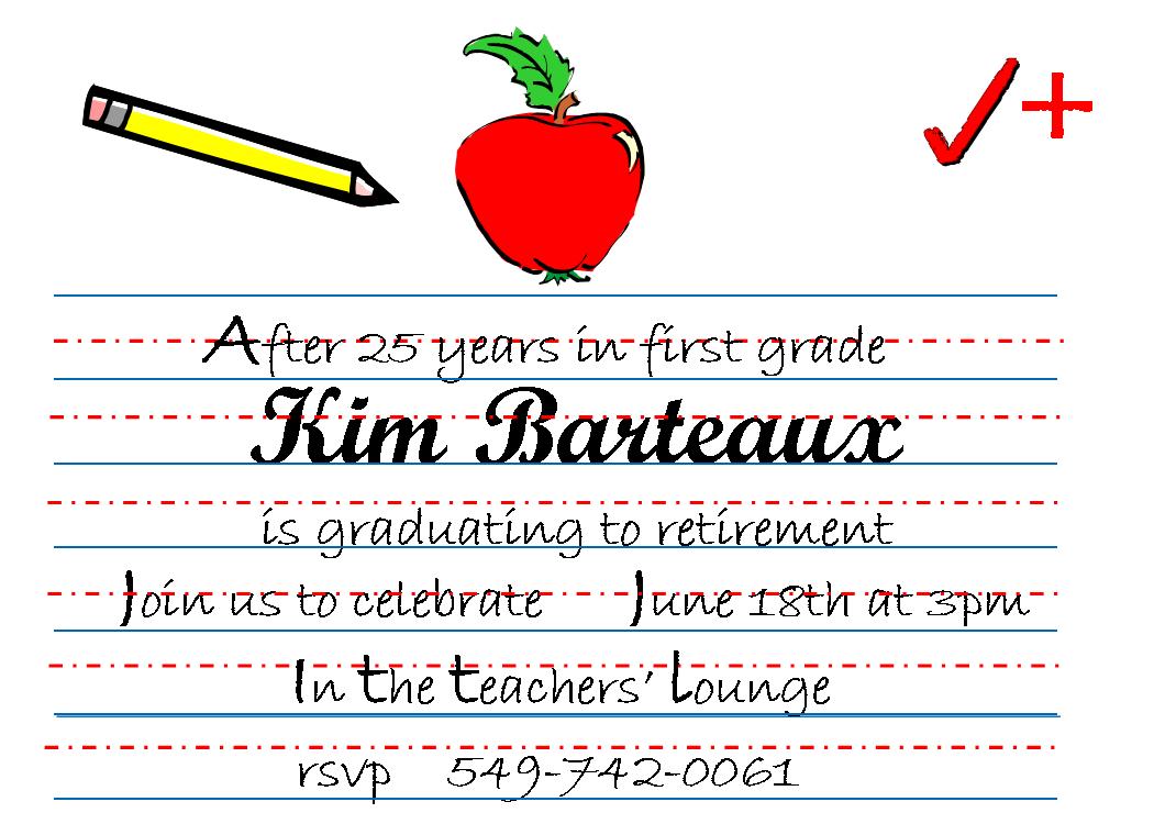 1000+ Images About Teacher Retirement Party Invitations On