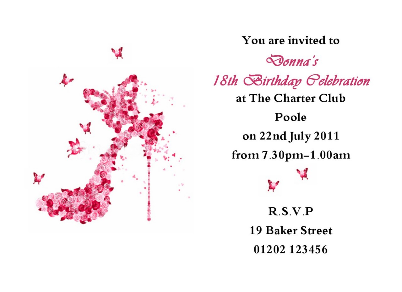 18th Birthday Invitations Templates