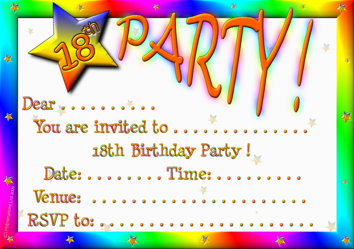 18th Birthday Party Invitations 18th Birthday Party Invitations