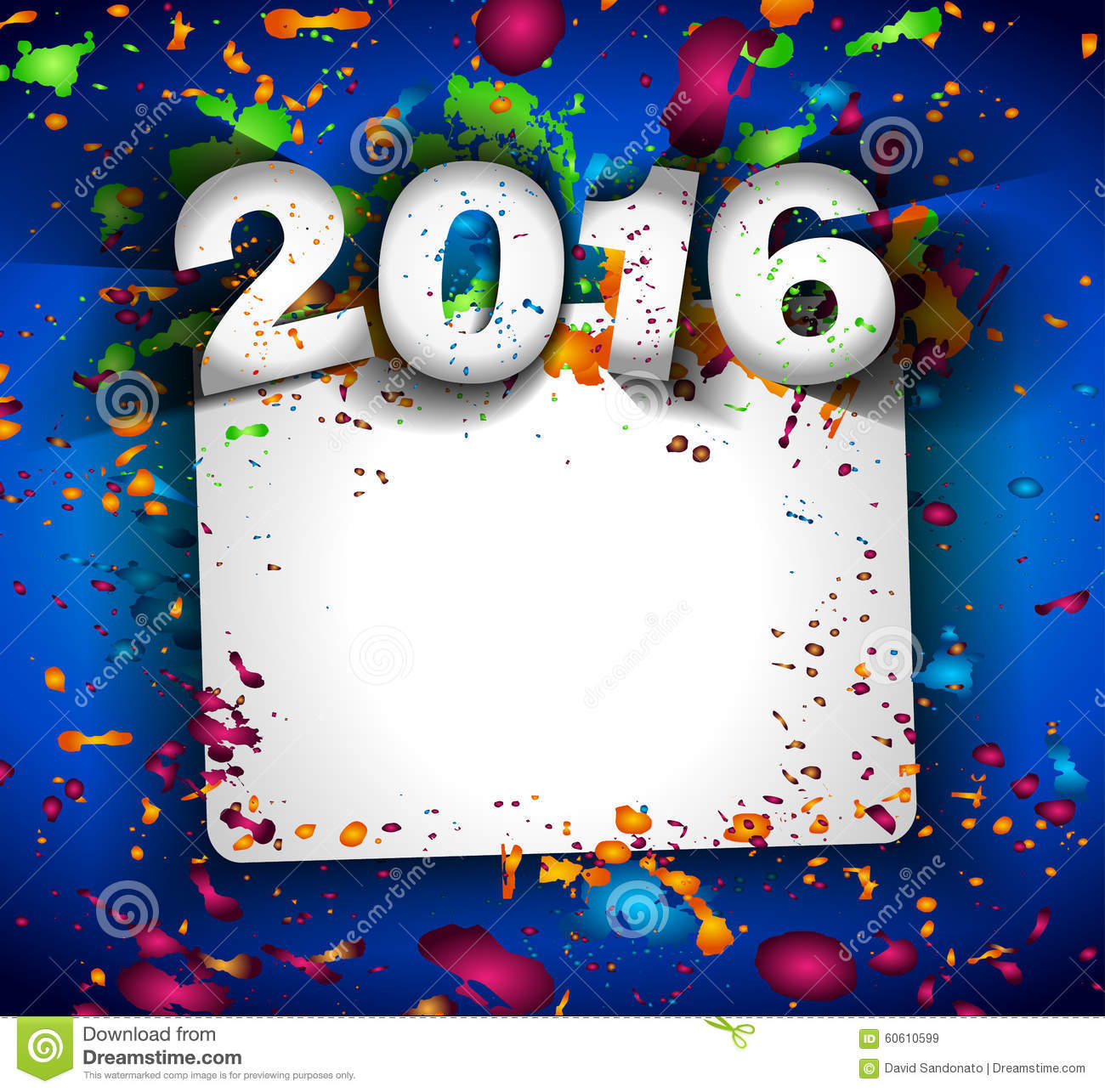 2016 Christmas And Happy New Year Party Flyer Stock Vector