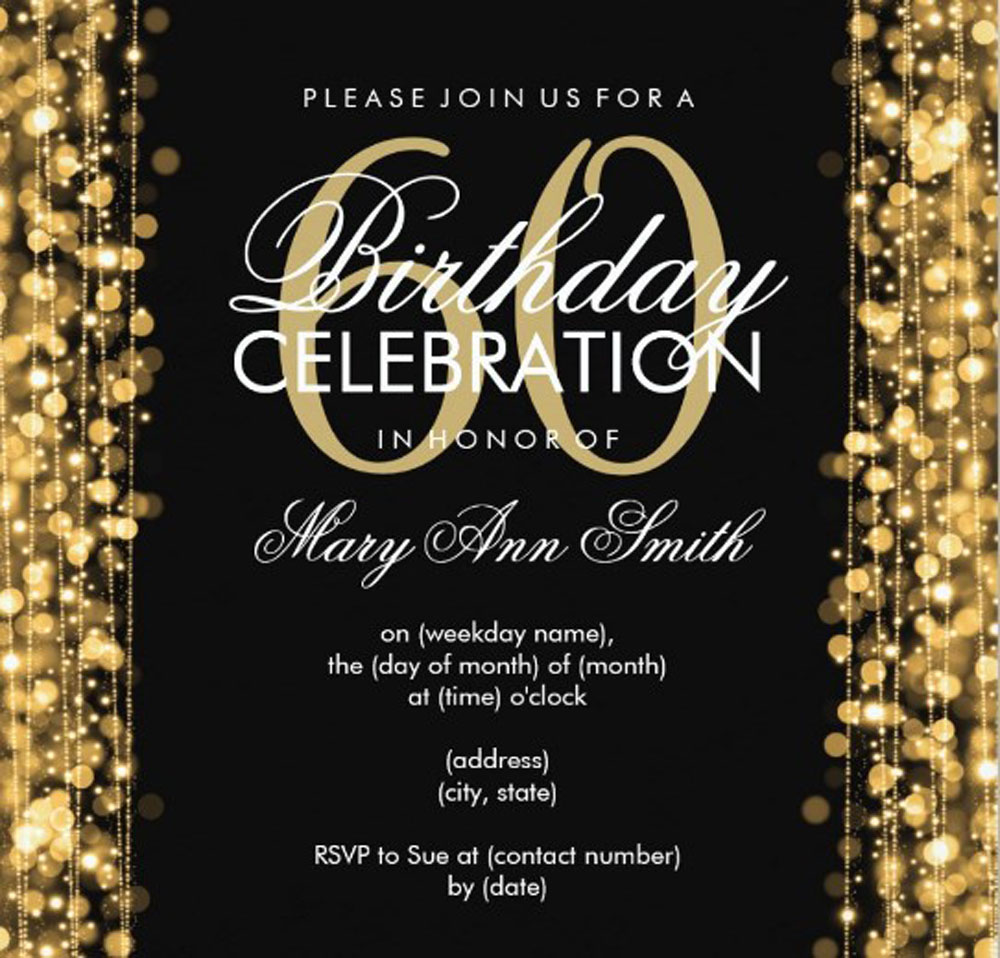 20+ Ideas 60th Birthday Party Invitations Card Templates