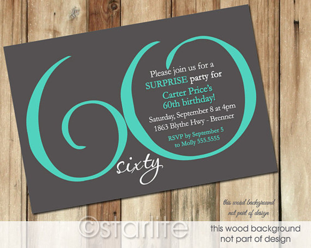 20+ Ideas 60th Birthday Party Invitations Card Templates