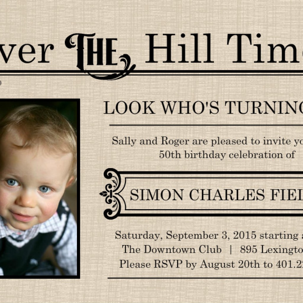 50th Birthday Invitations For Her