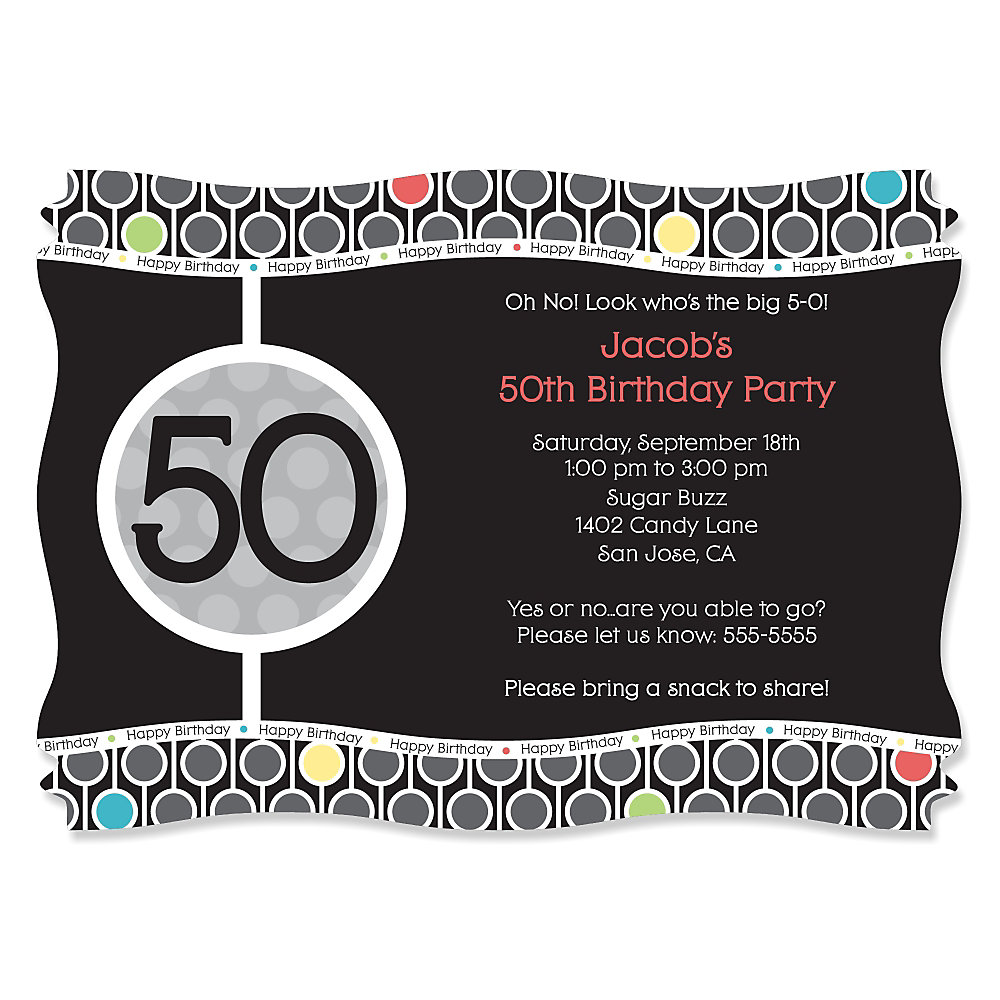50th Birthday Party Invitations 50th Birthday Party Invitations