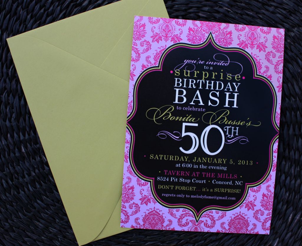 50th Birthday Party Invitations With Photo