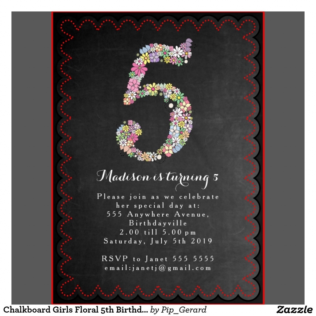 5th Birthday Party Wording For Invitations Archives