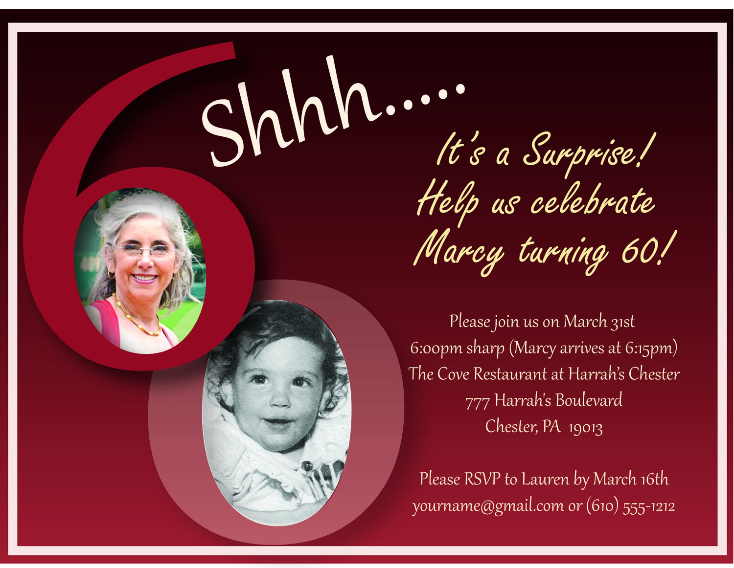 60th Birthday Invitations Templates Ideas