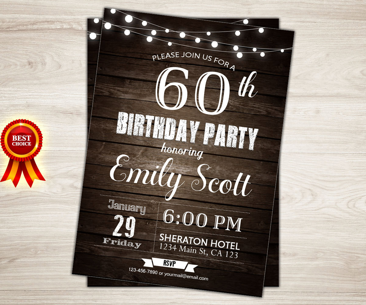 Adult Birthday Invitation