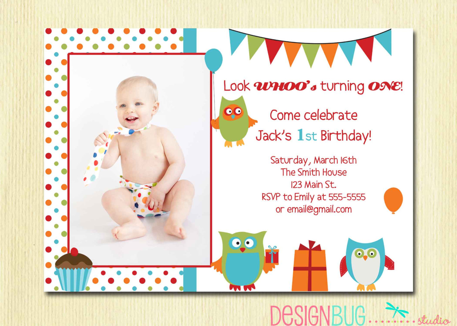Alluring Birtday Invitation For 1 Year 3 Year Old Birthday Party
