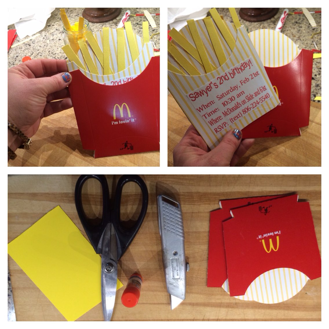 An Invite I Made For A Mcdonalds Birthday Party A Friend Was