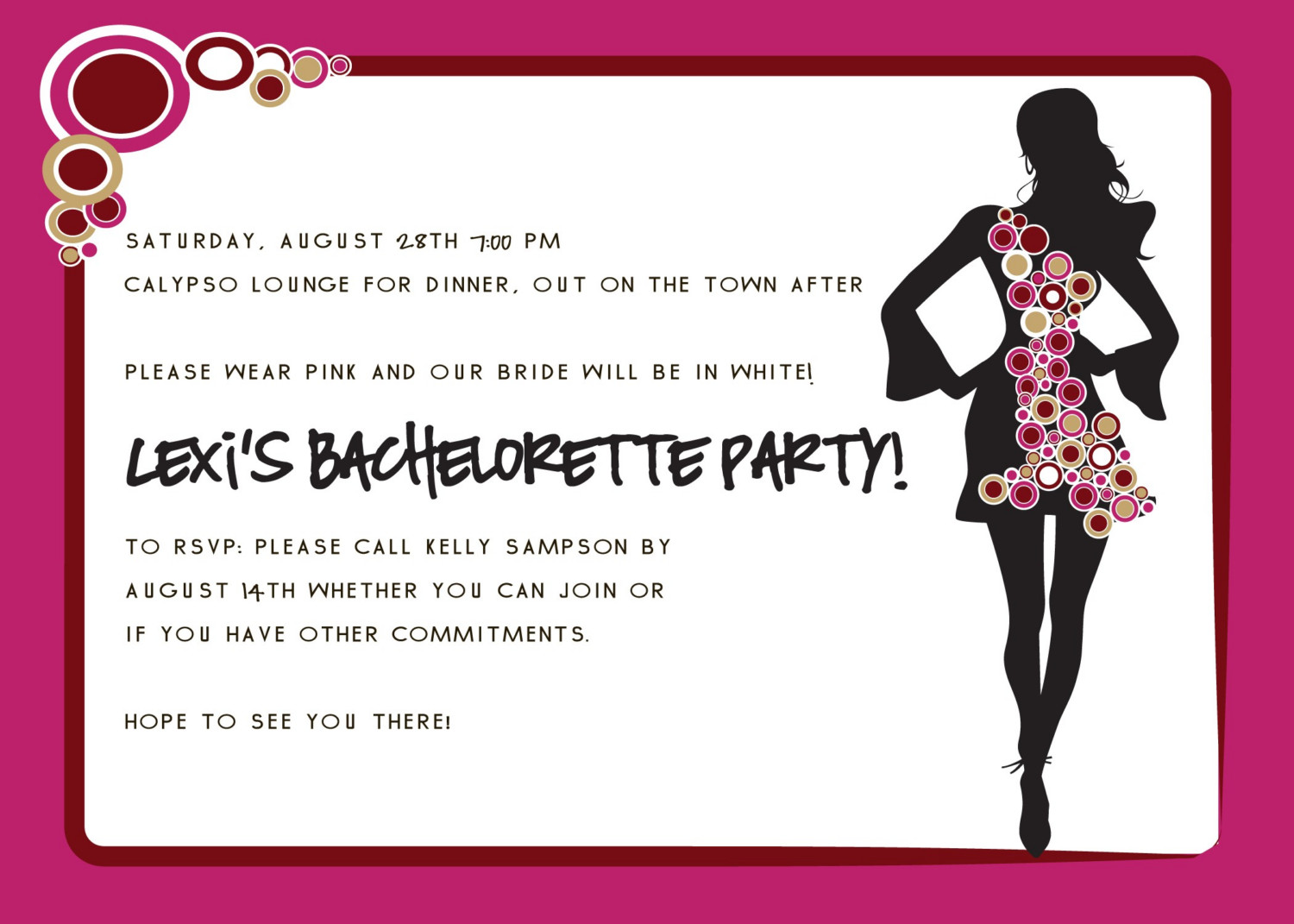 Bachelorette Party Invitation Templates