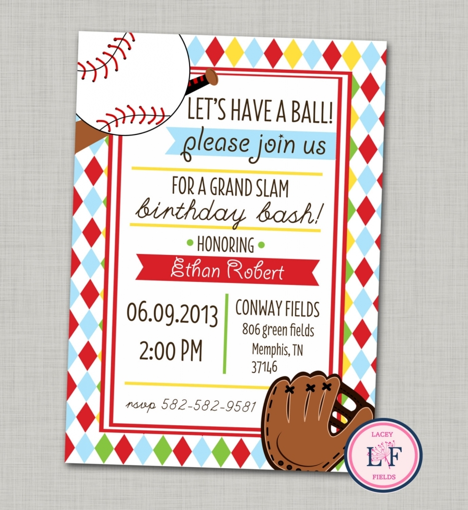 Baseball Birthday Party Invitation Wording Archives