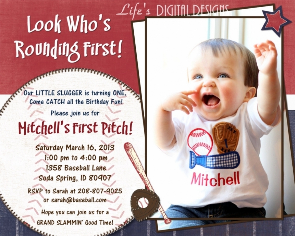 Baseball Themed Birthday Invitations Baseball Birthday Party