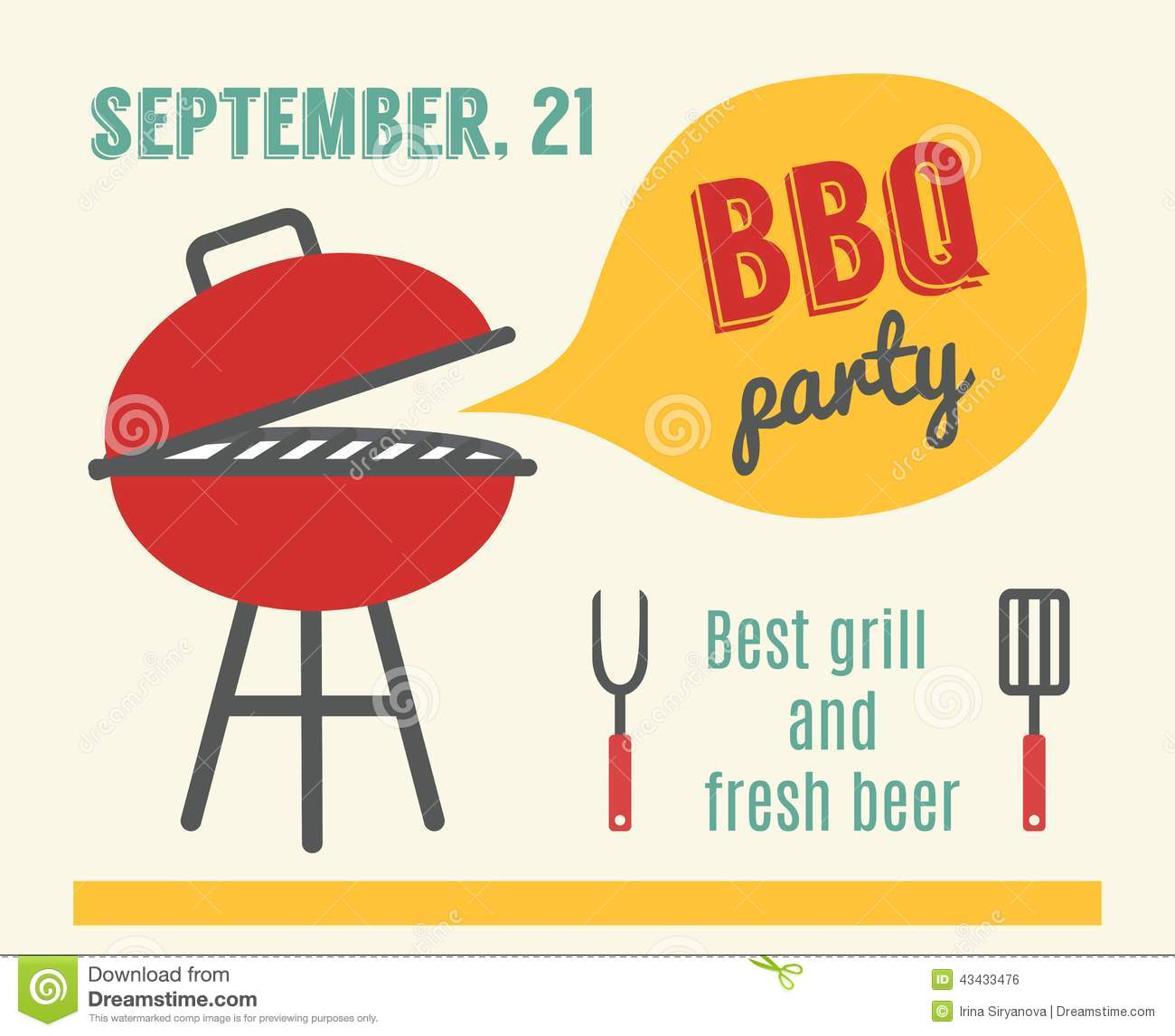 Bbq Party Invitation Royalty Free Stock Photography