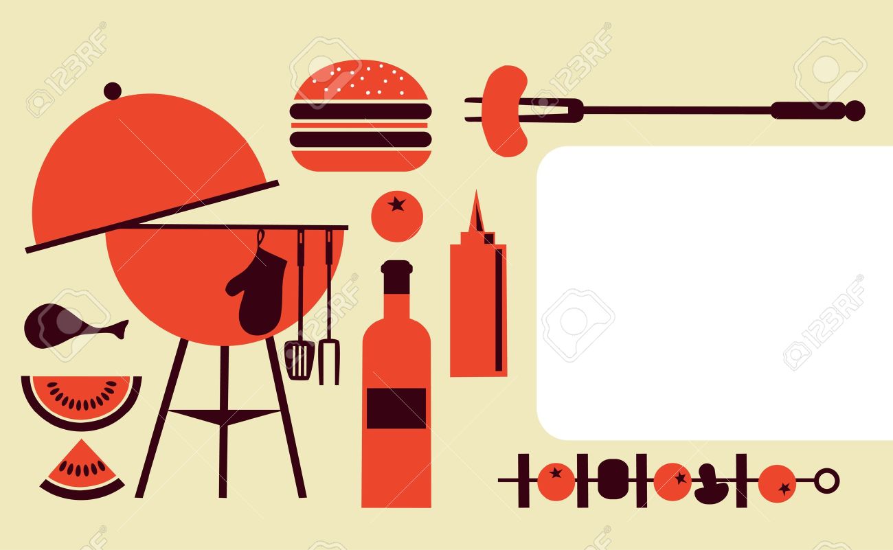 Bbq Party Invitation Template Royalty Free Cliparts, Vectors, And