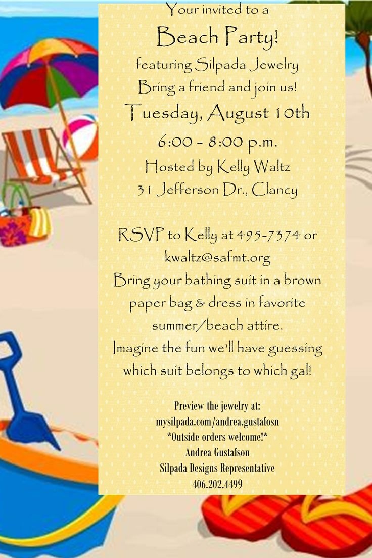 Beach Party Invitations Stunning Beach Party Invitations 41 For