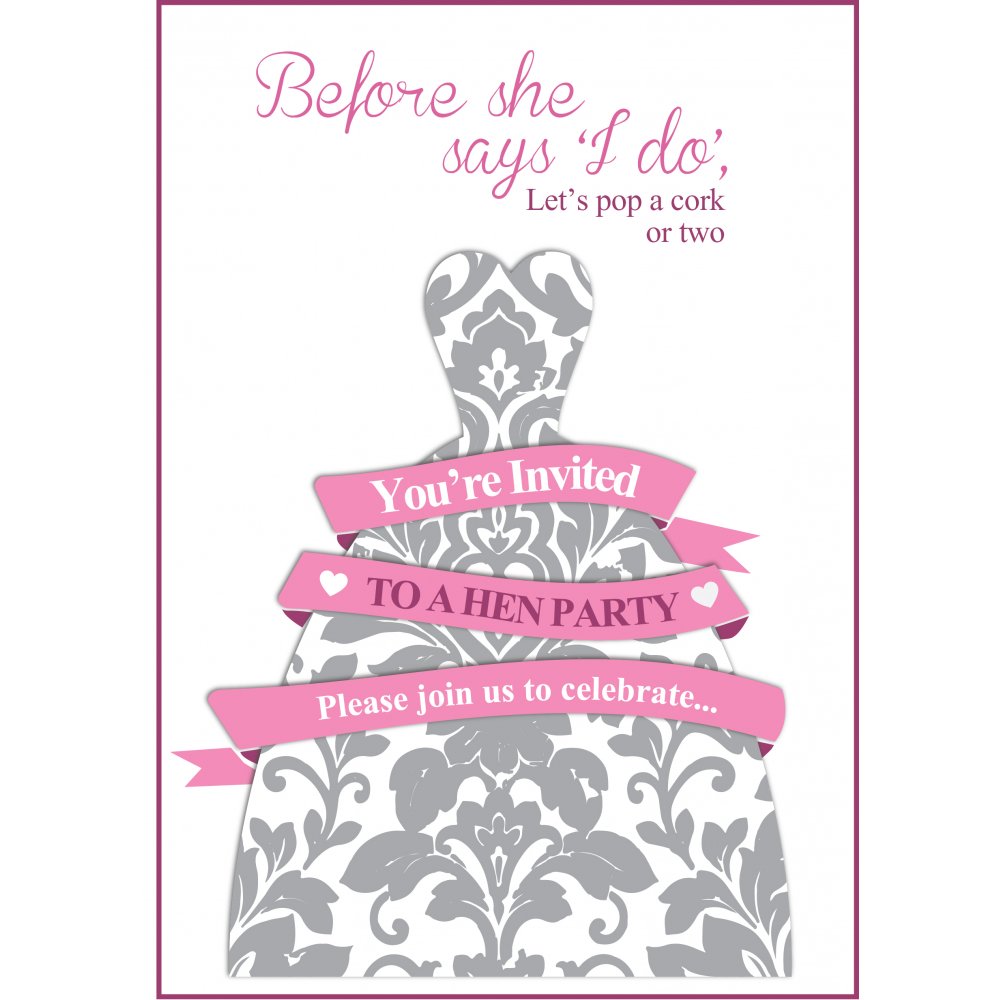 Before She Says I Do Free Hen Party Invitation