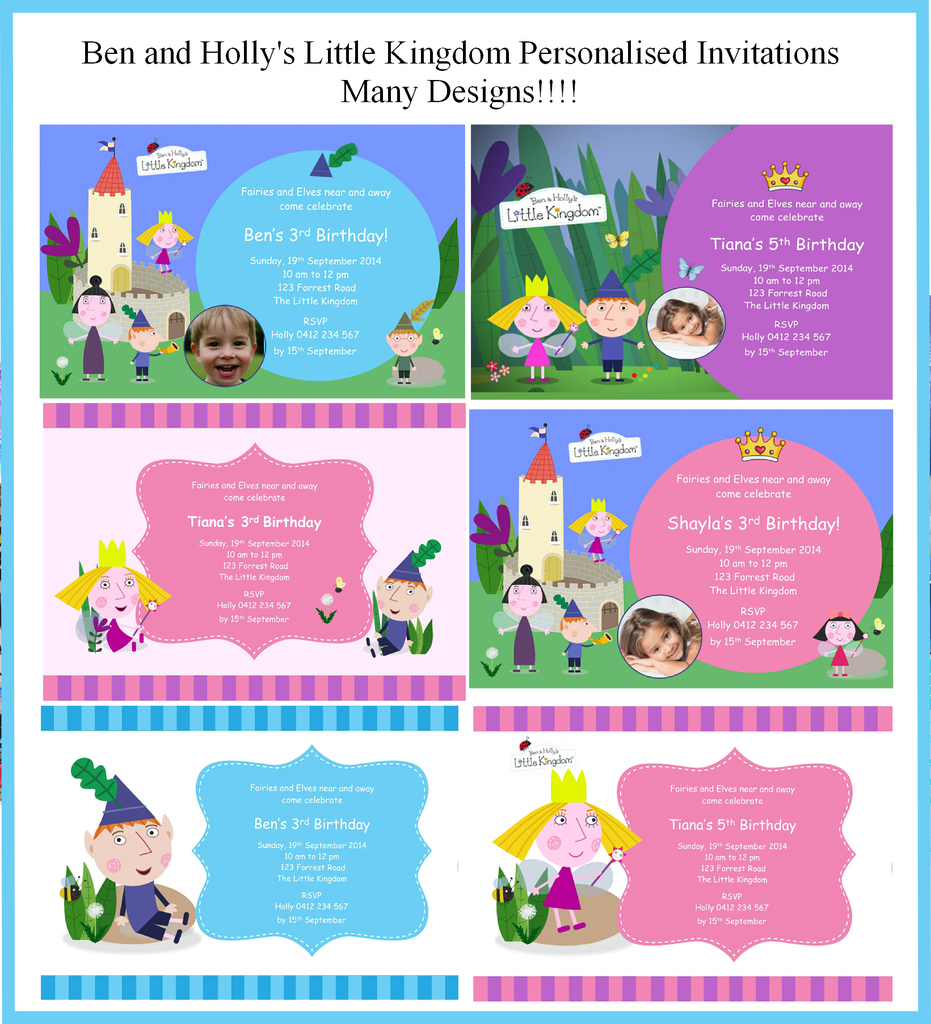Ben And Holly Little Kingdom Birthday Party Personalised
