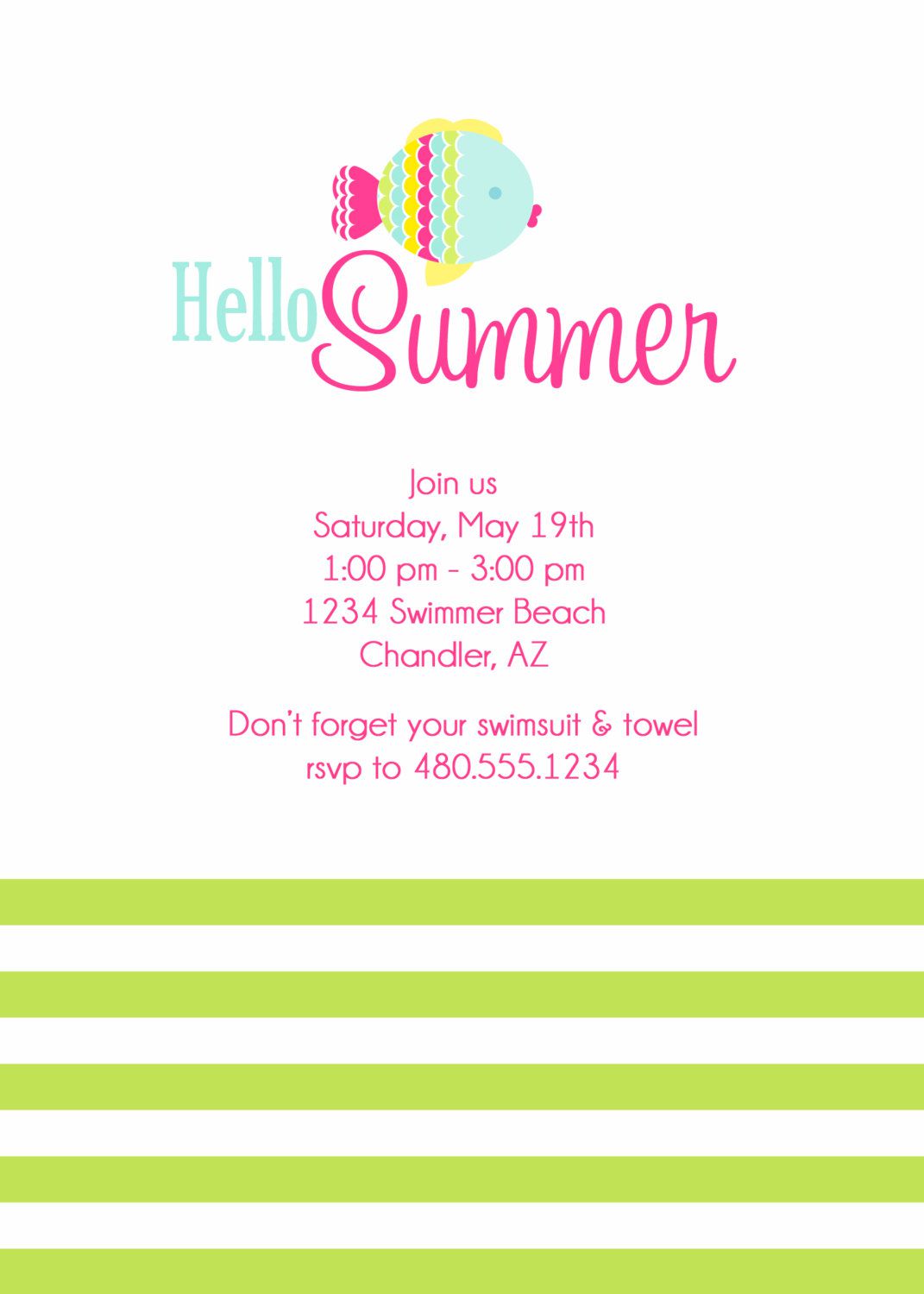 Birthday Party Invitation Template Word