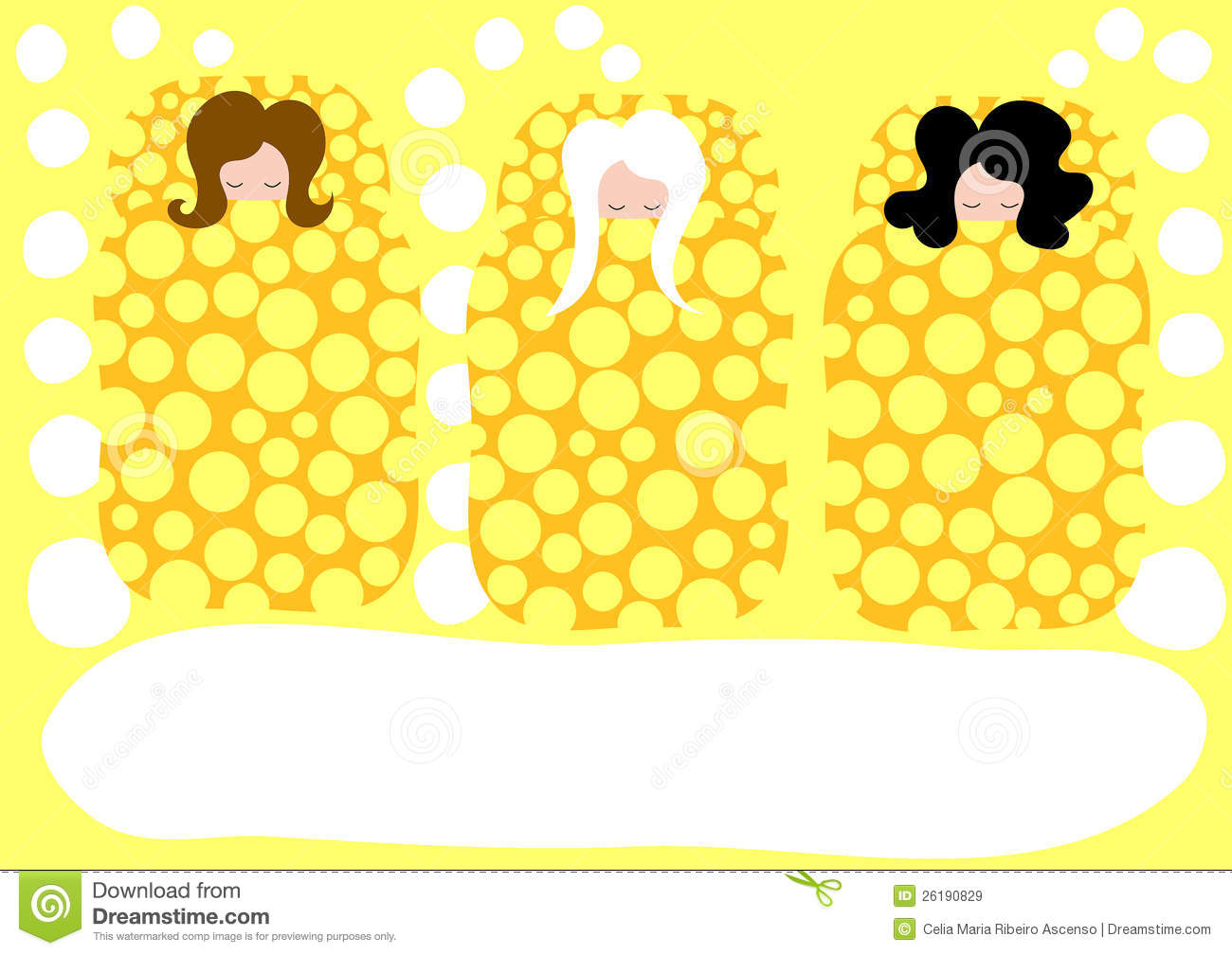 Boys In Sleeping Bags Pyjama Party Invitation Royalty Free Stock