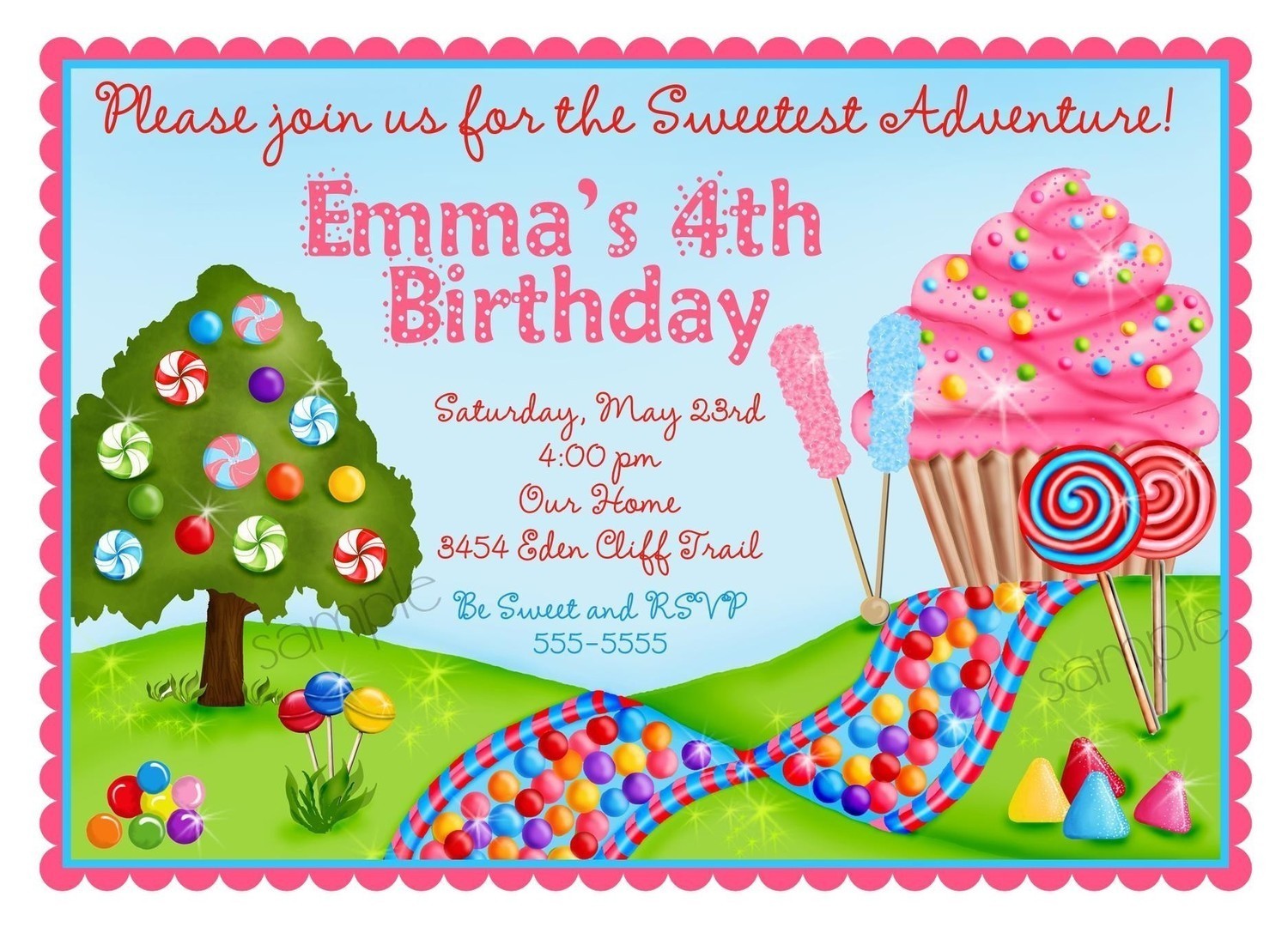 Candyland Invitation