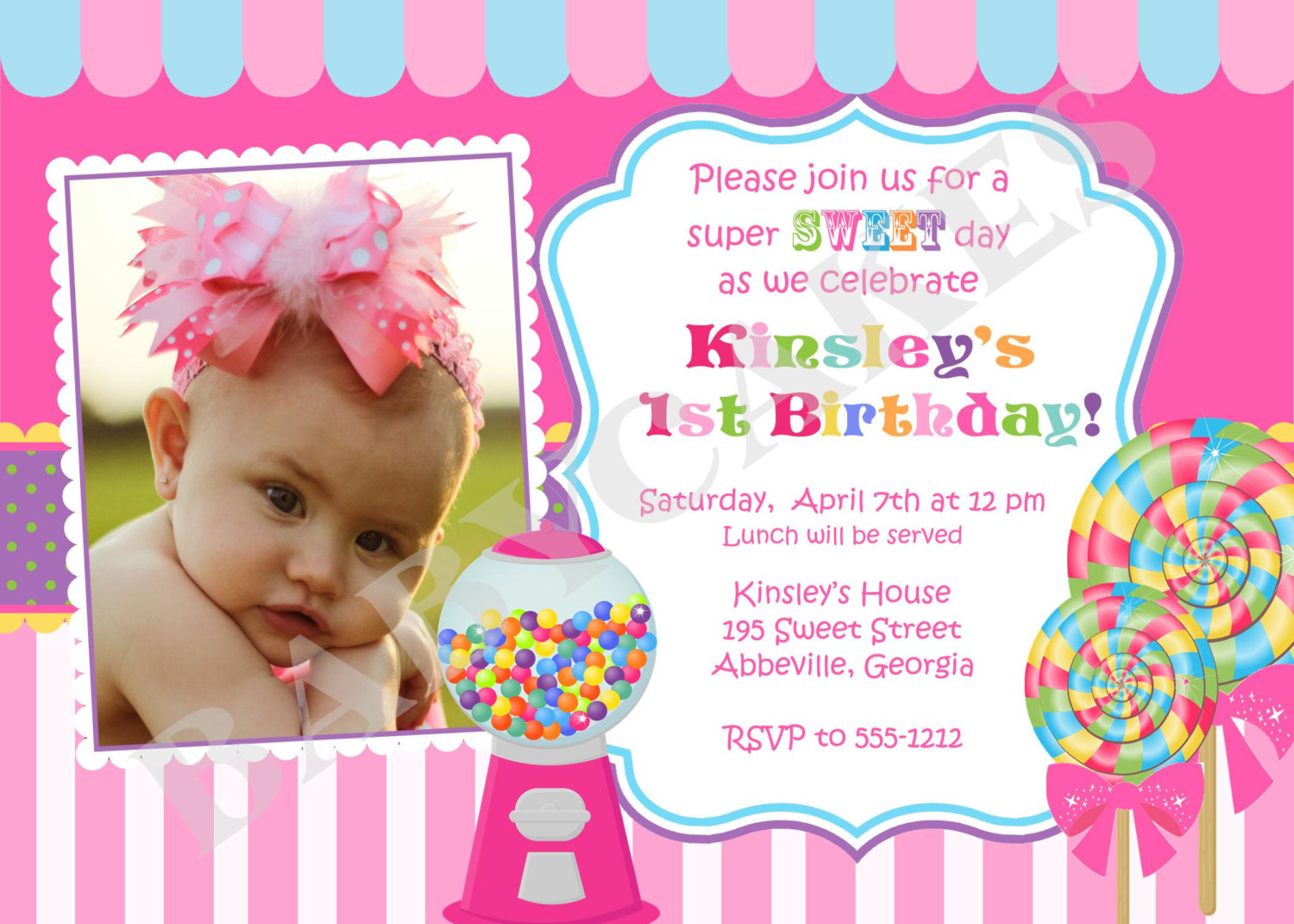 Candyland Invite