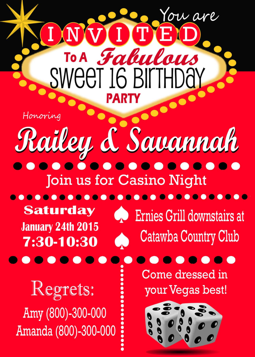 Casino Theme Party Las Vegas Sweet 16 Party By M2mpartydesigns