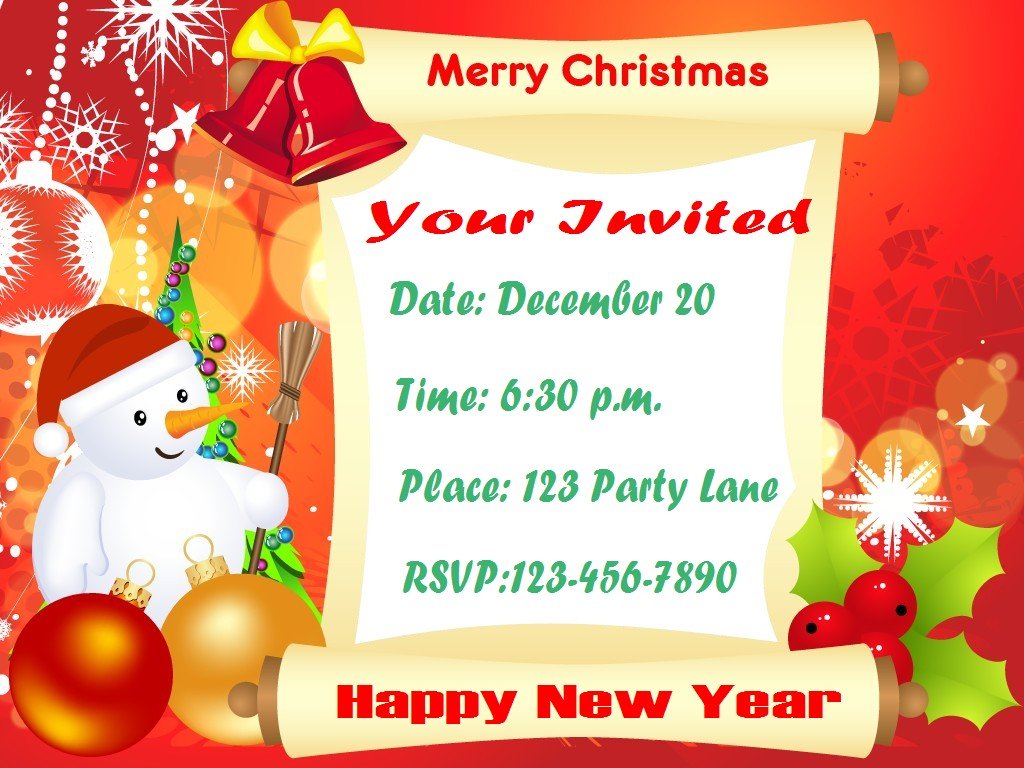 Cheap Christmas Party Invitations