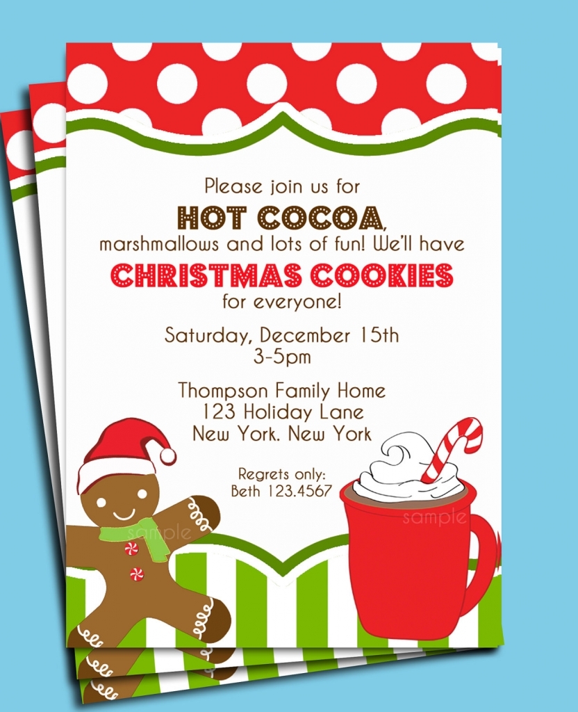 Christmas Cookie Decorating Party Cookie Party Invitation Wording